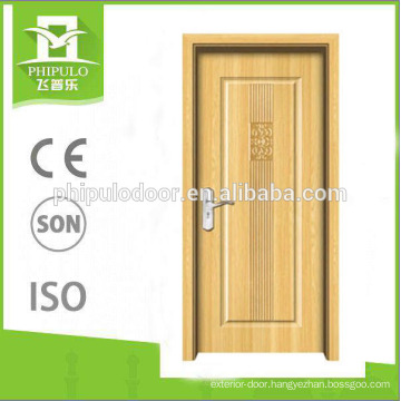 Interior position MDF board panel leaf swing opening melamine wooden door